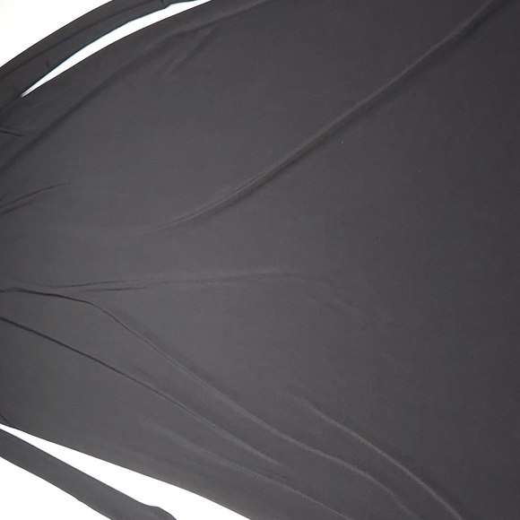 Motherhood Maternity Sleeveless V-Neck Maxi Dress w/ Tie Waist Black  XL - Picture 8 of 9